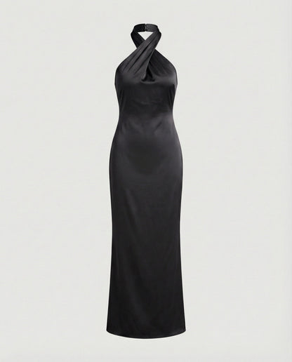 Elegantes Abendkleid Damen Asymmetrisch Figurformend