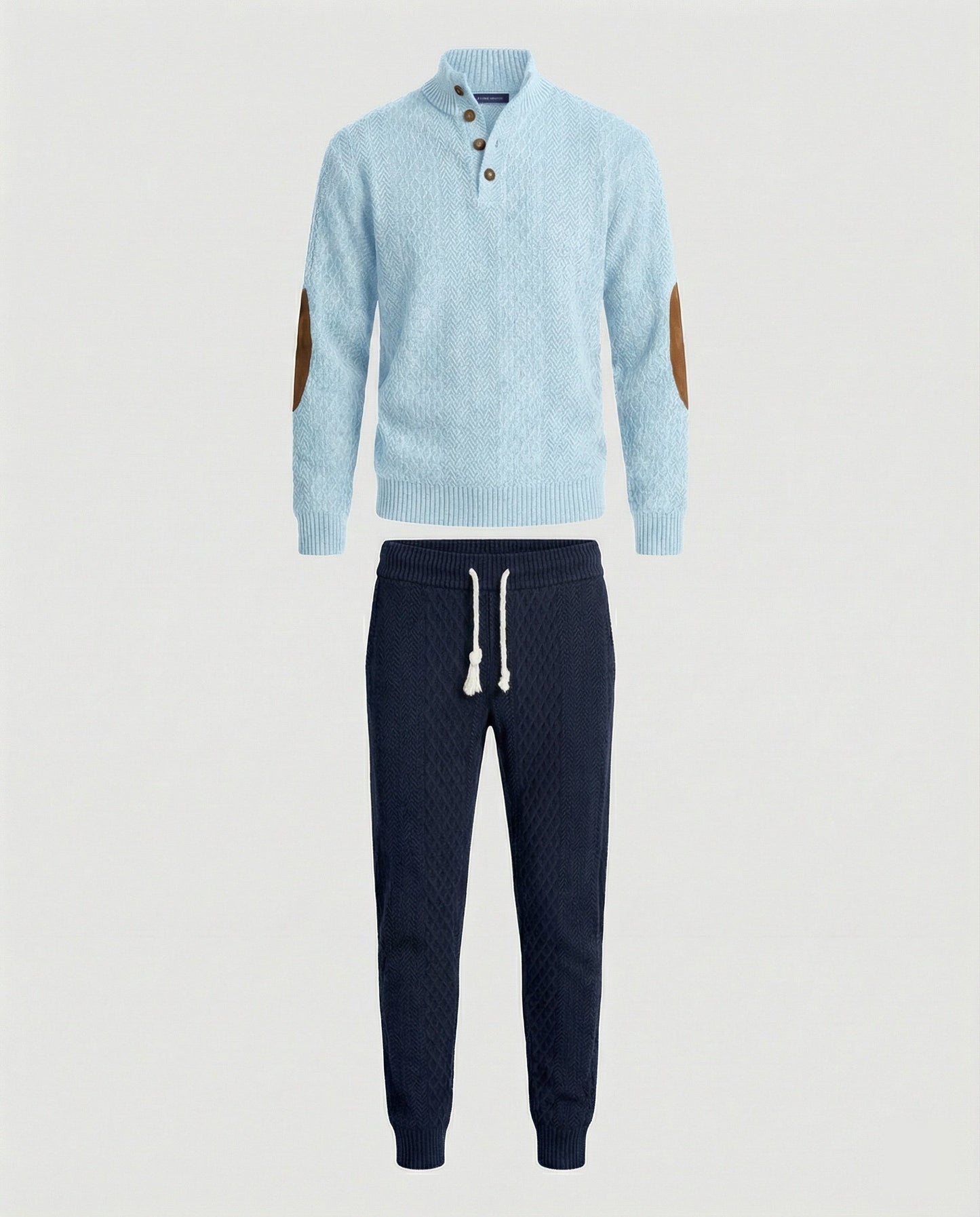Herren Strickanzug Stehkragen Langarm Modern