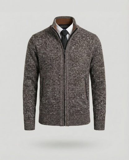 Herren Strickjacke Elegante Reißverschluss Steppjacke
