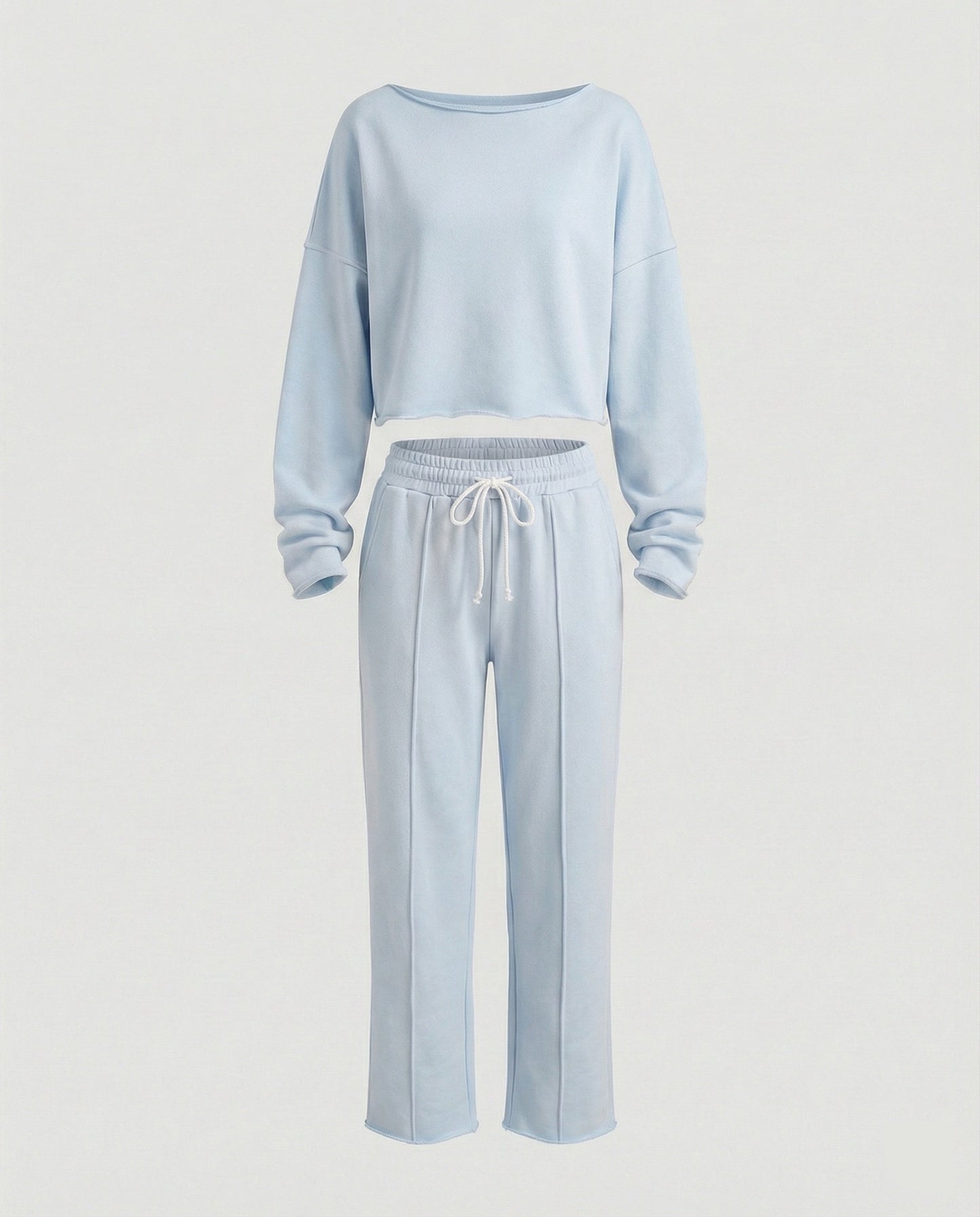 Damen Sweatshirt Set Bequem Weite Hose Casual