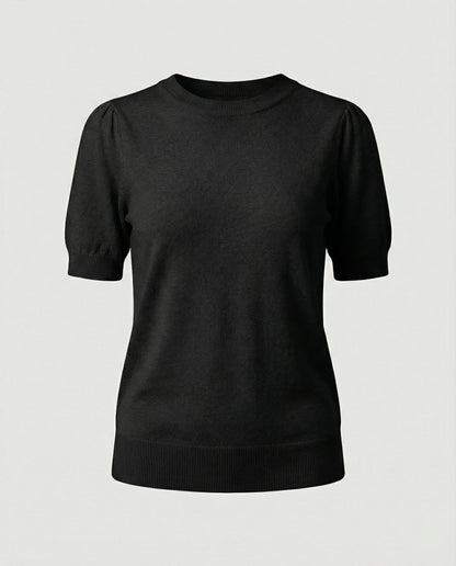 Damen Pullover Kurzarm Baumwolle Modern