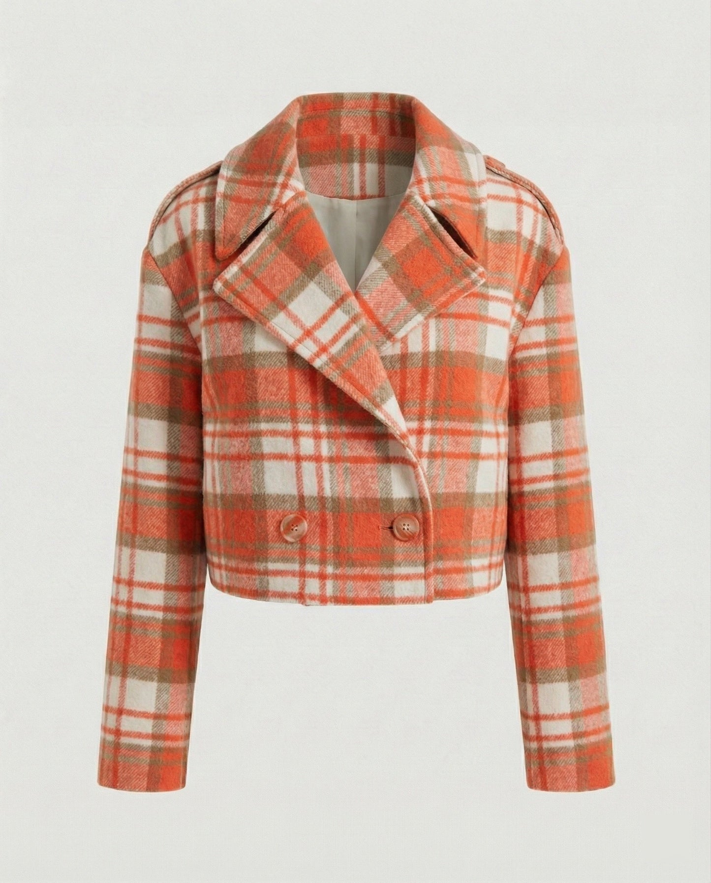 Kurzjacke Damen Karo Vintage Style