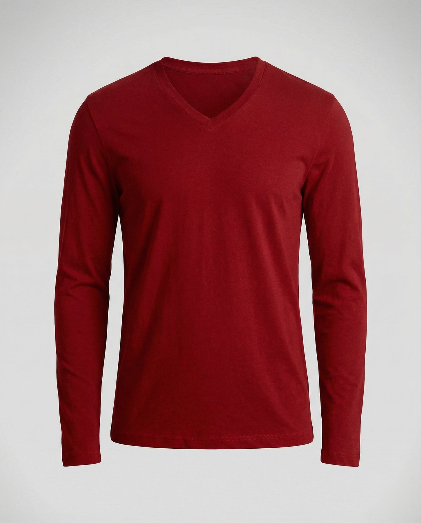 Herren Langarmshirt V-Ausschnitt Modern Trendy