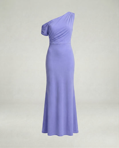 Elegantes Abendkleid Figurbetont Asymmetrisch Lang