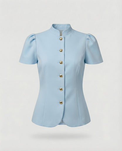 Damen Bluse Puffärmel Frauen Oberteil Elegent