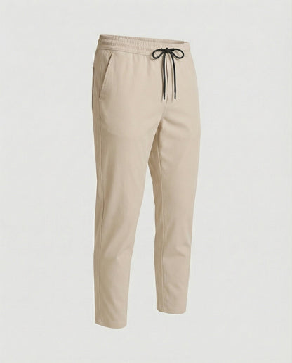 Herren Hose Leicht Bequem mit Verstellbarem Bund und Seiten Taschen