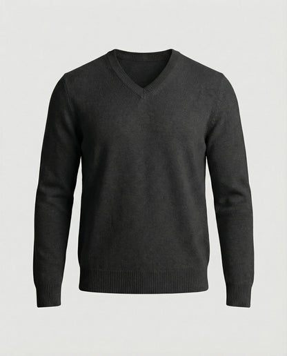 Feinstrick Pullover V-Ausschnitt Herren