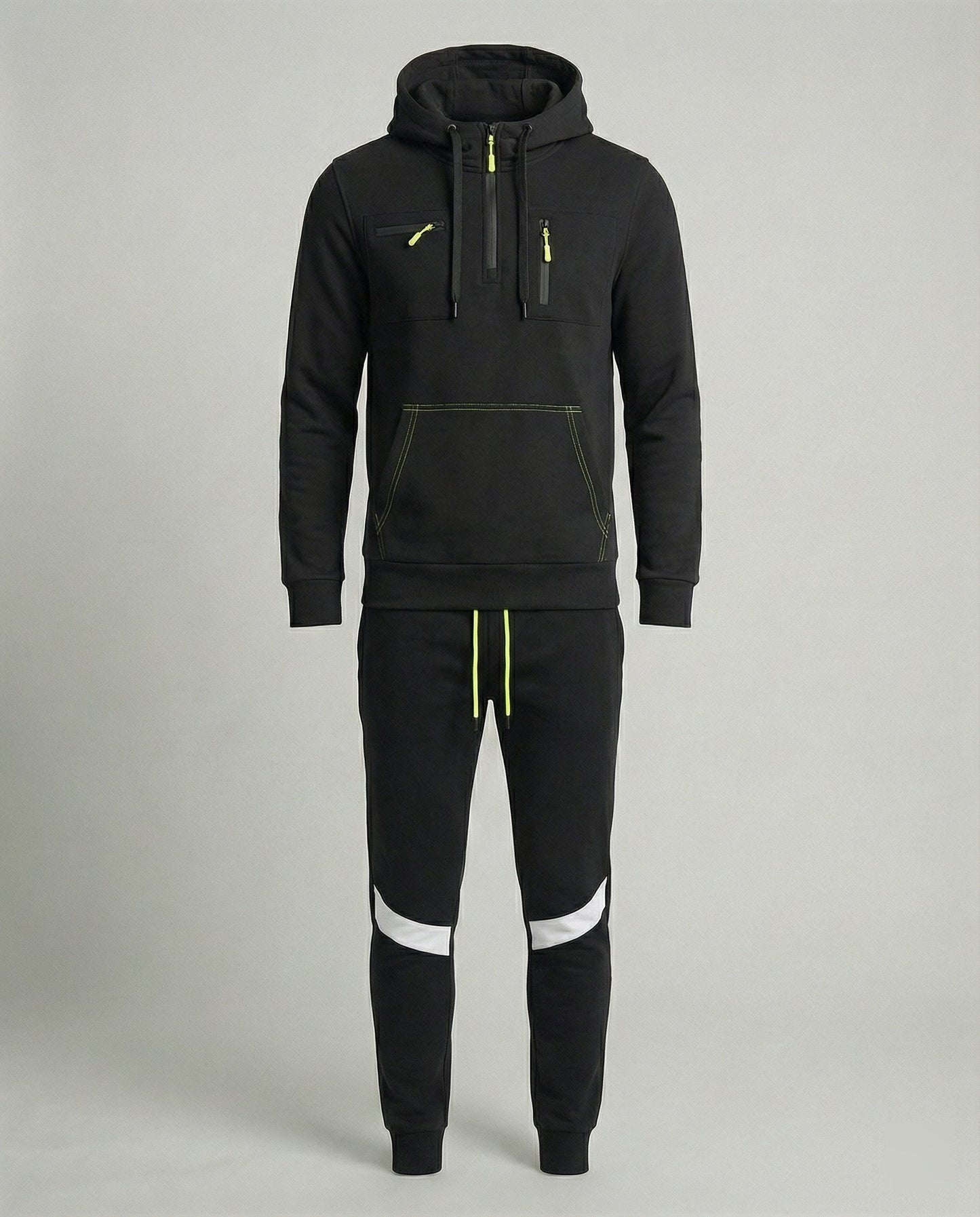 Herren Sportset Hoodie Jogginghose Grau Komfort