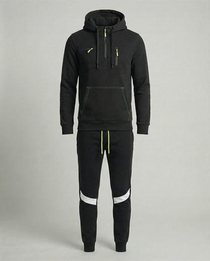 Herren Sportset Hoodie Jogginghose Grau Komfort