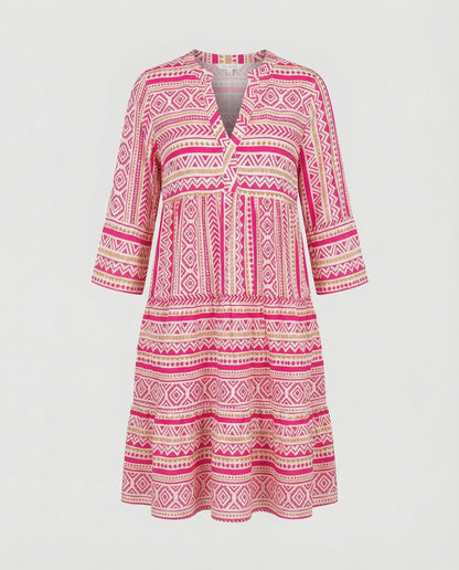 Sommerkleid Damen Leicht und Luftig Blumenprint