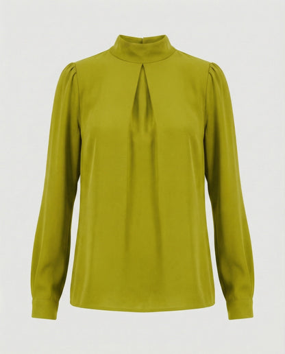 Damen Bluse Elegante Stehkragen Spitze Bluse