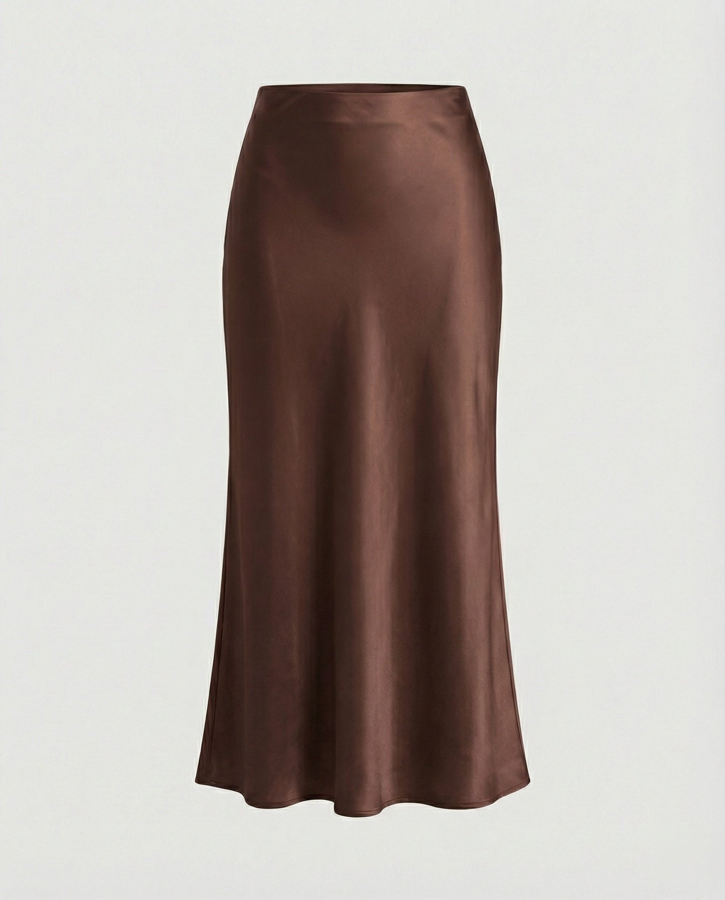 Damen Maxikleid aus Satin Glatt Elegant