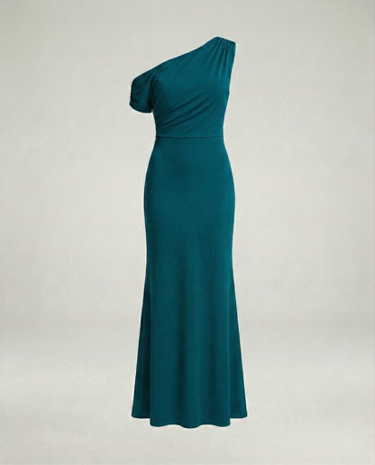 Elegantes Abendkleid Figurbetont Asymmetrisch Lang