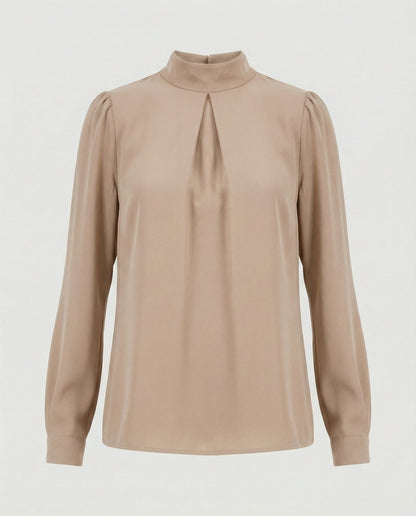 Damen Bluse Elegante Stehkragen Spitze Bluse