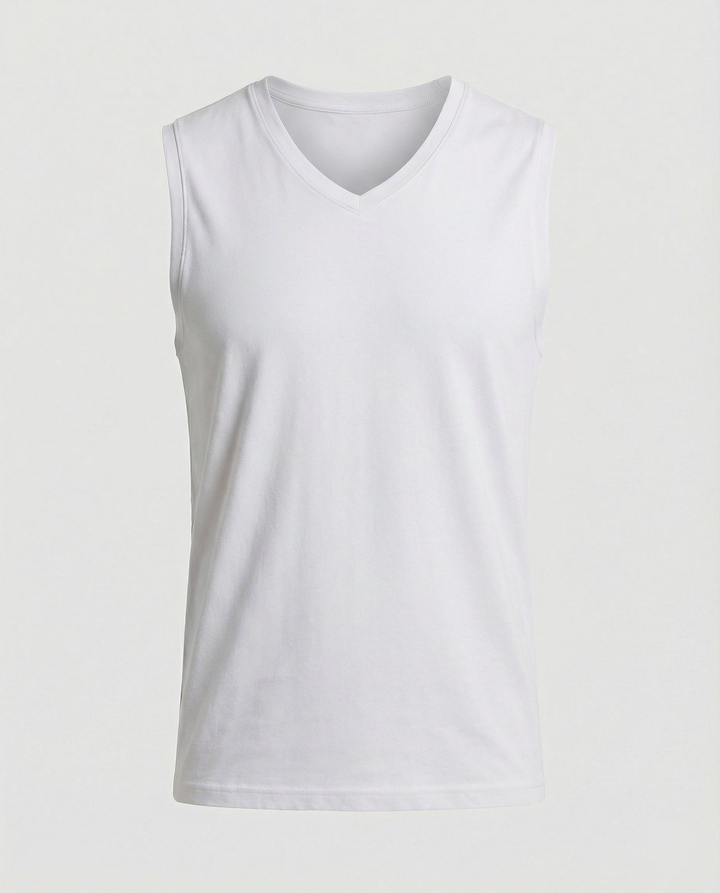 Herren Tanktop Ärmellos Stretch V-Ausschnitt Sportlich