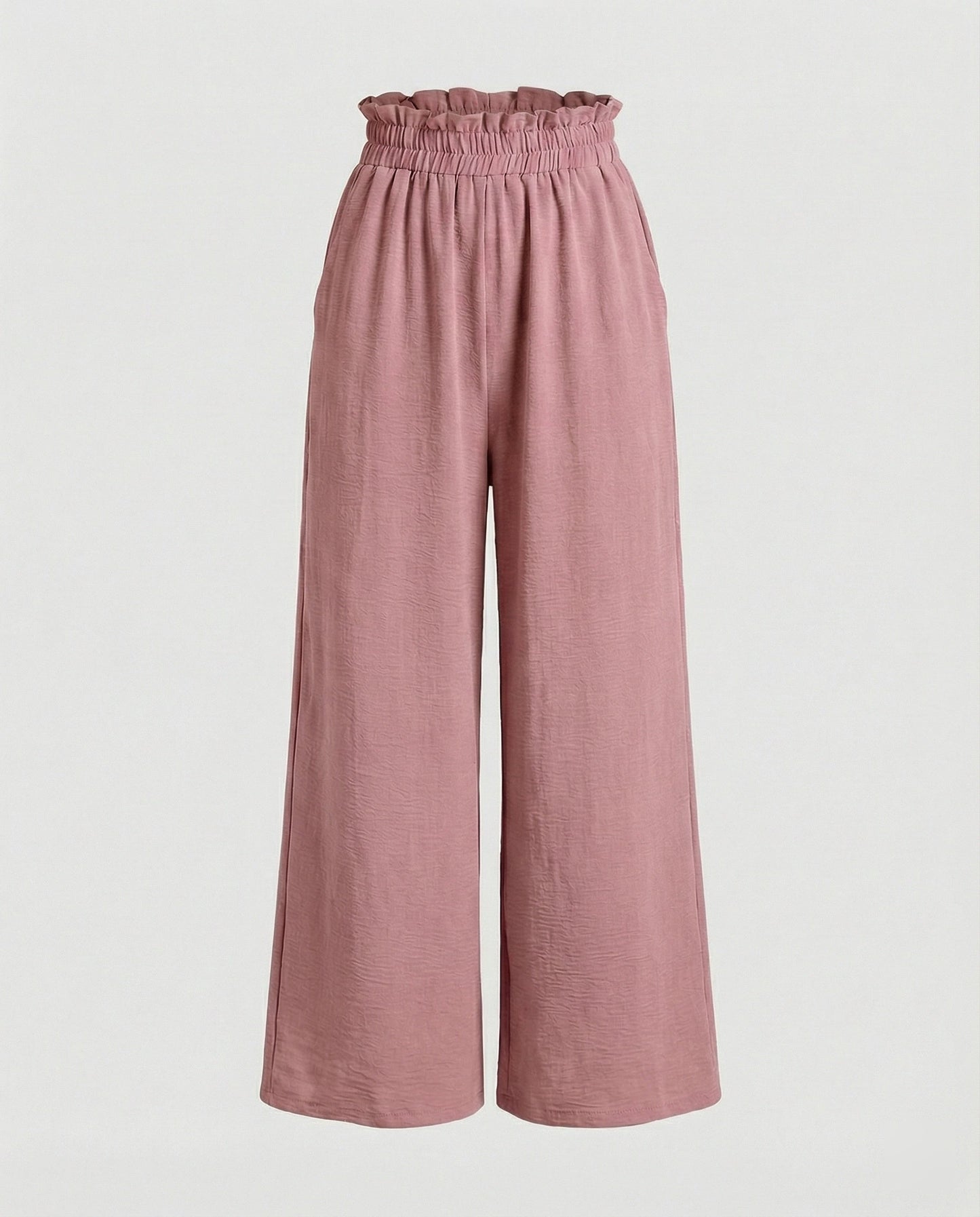 Damen Hosen Weite Bein Culotte Elastisch Bequem