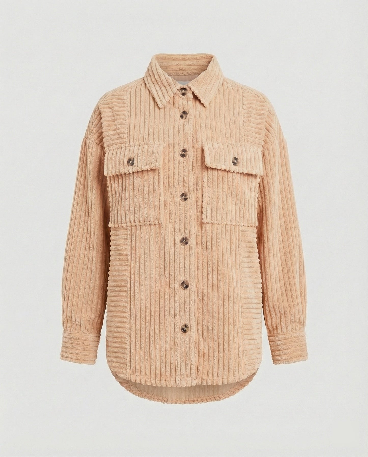 Lässige Damen Cordjacke Mit Taschen Bequem