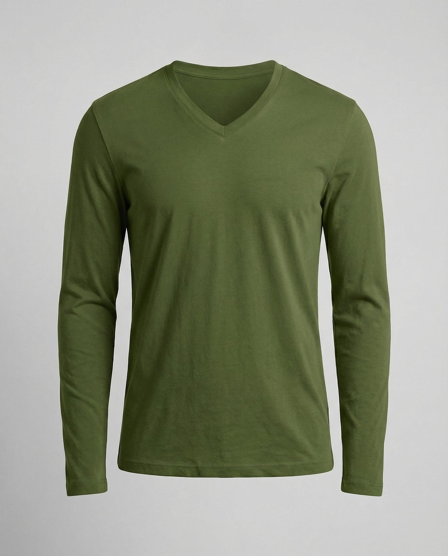 Herren Langarmshirt V-Ausschnitt Modern Trendy