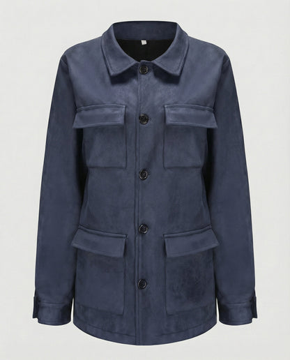 Velourslederjacke Damen Lederjacke Modern