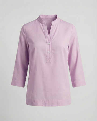 Elegante Damen Bluse Stehkragen Modern