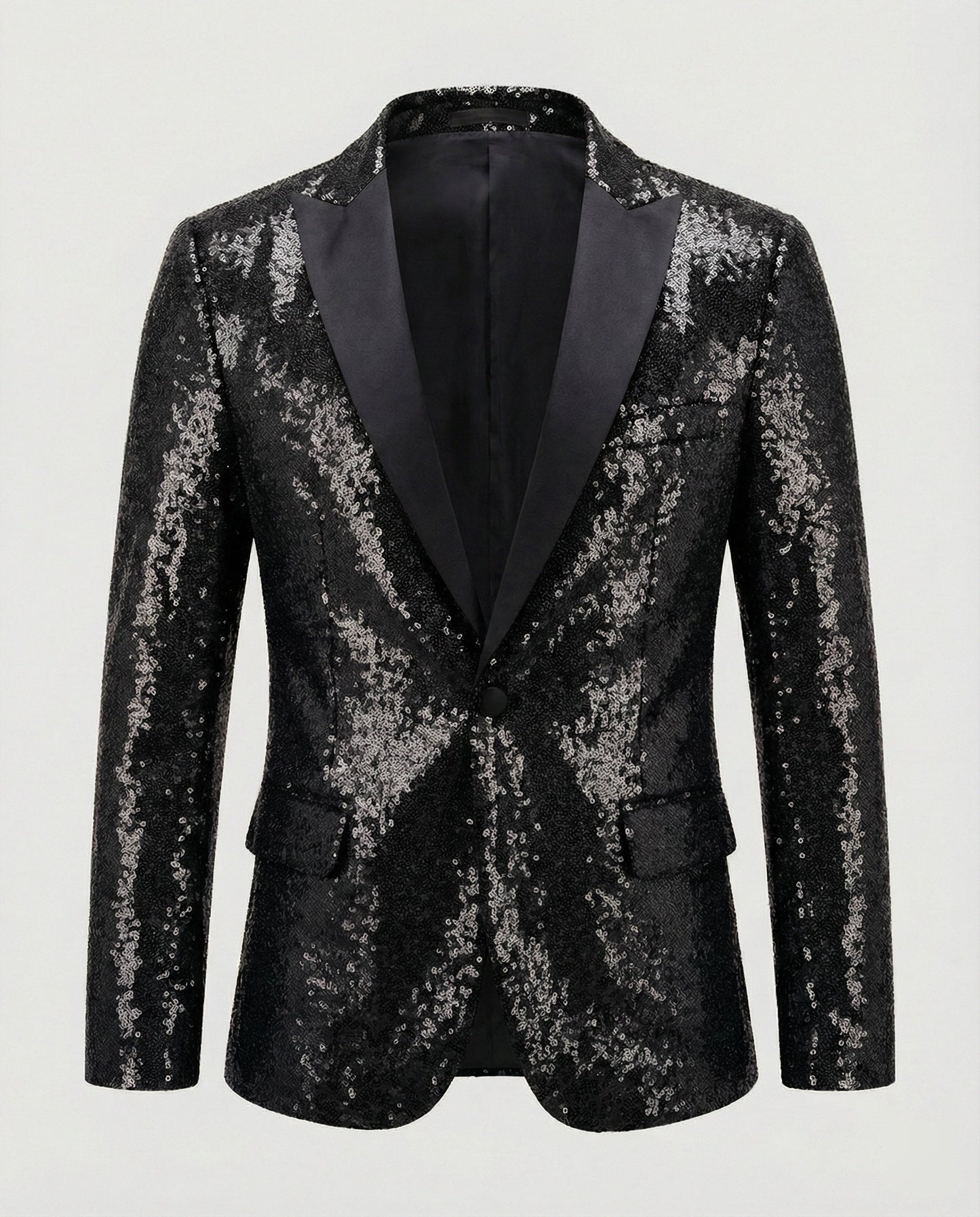 Eleganter Pailletten Blazer Herren Glitzer