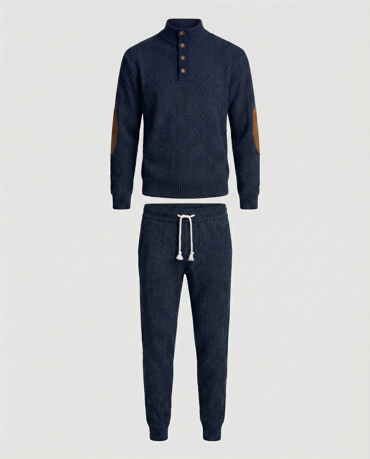 Herren Strickanzug Stehkragen Langarm Modern - BerlinGlamour