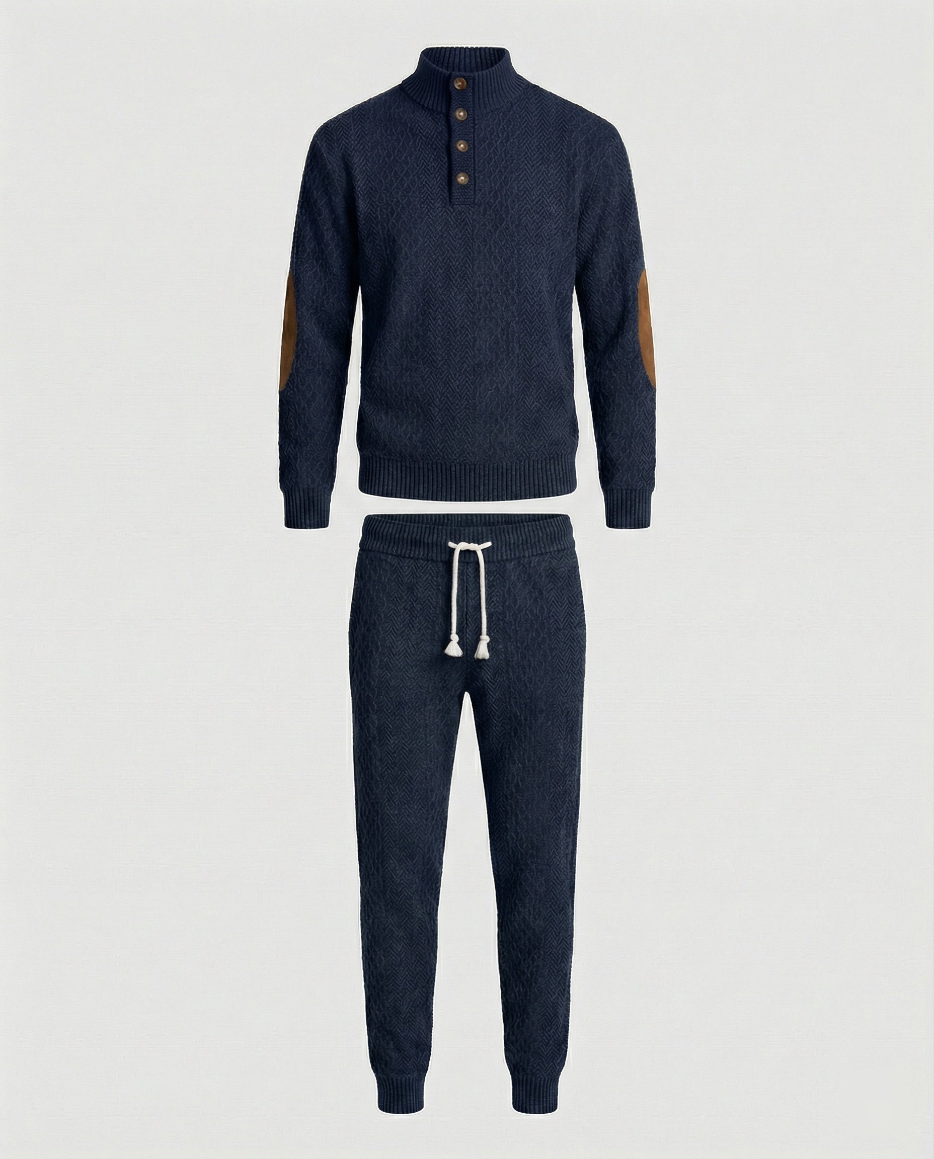 Herren Strickanzug Stehkragen Langarm Modern - BerlinGlamour