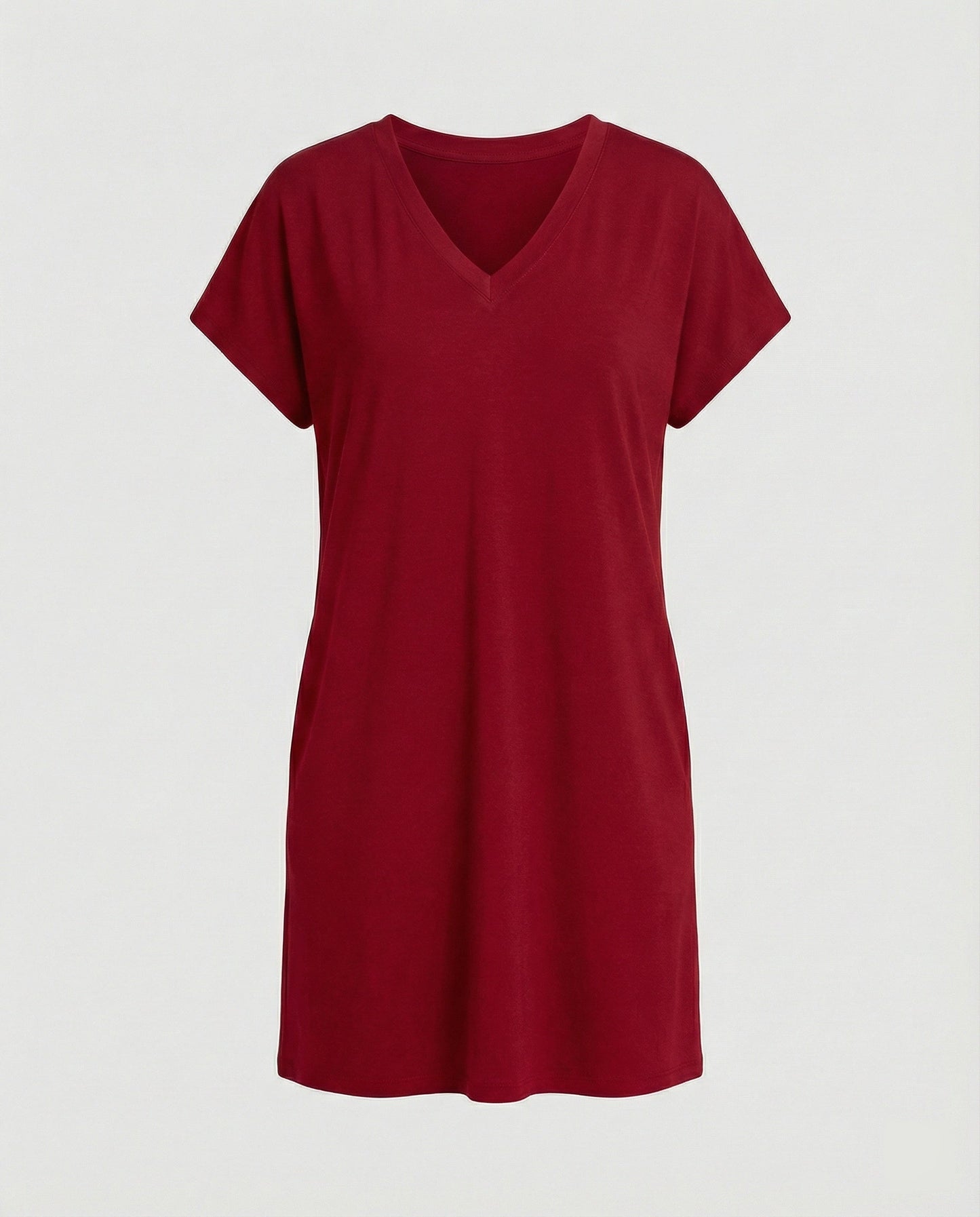 Sommerkleid Damen V-Ausschnitt Leicht