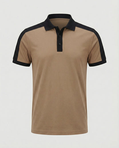 Herren Poloshirt Kontrastkragen Modern Slimfit