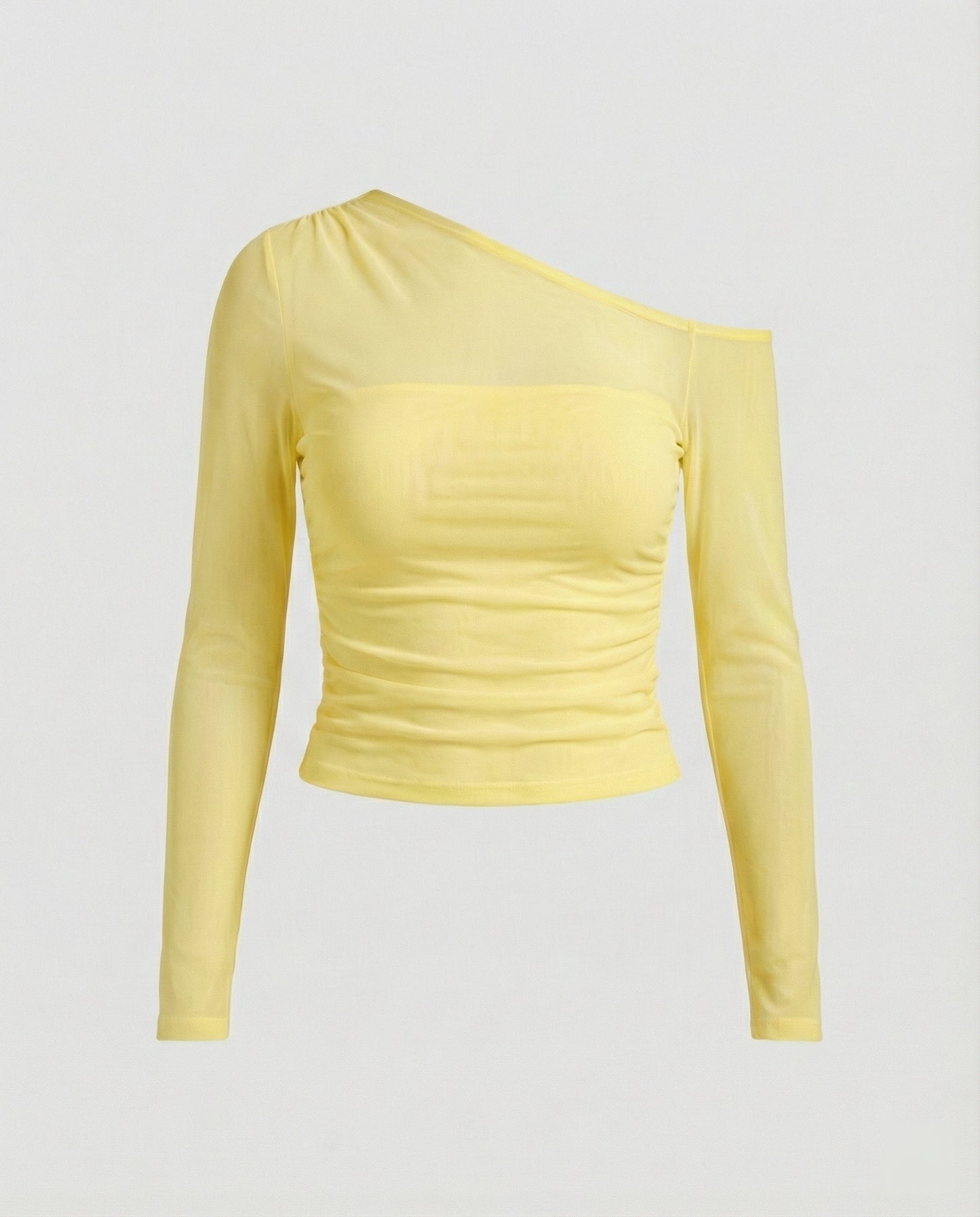 Damen Oberteil Asymmetrisch Schulterfreies Top Elegant