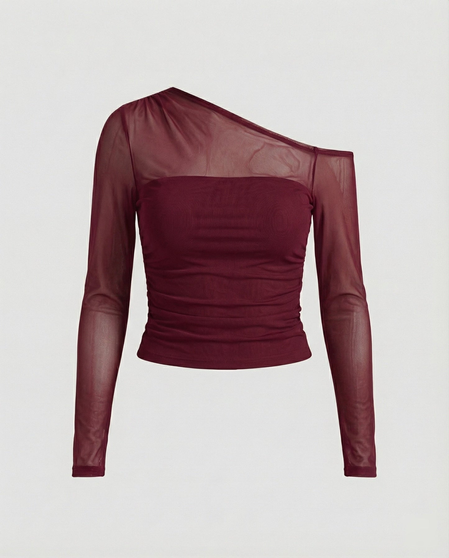 Damen Oberteil Asymmetrisch Schulterfreies Top Elegant
