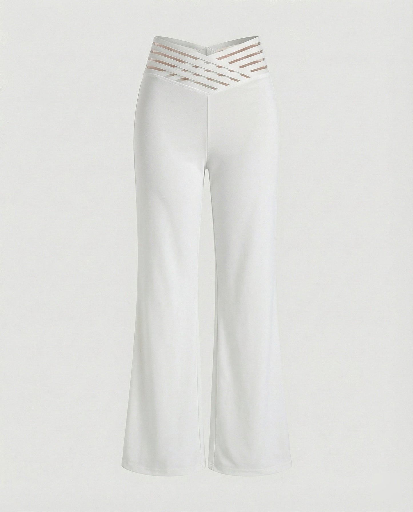 Damen Palazzo-Hose Weit Bequem Mit Cut-Outs Trendy