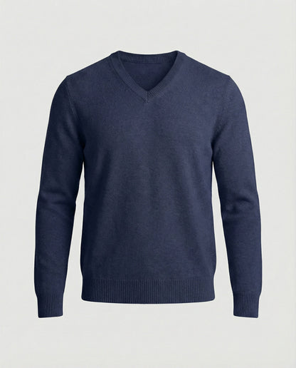Feinstrick Pullover V-Ausschnitt Herren