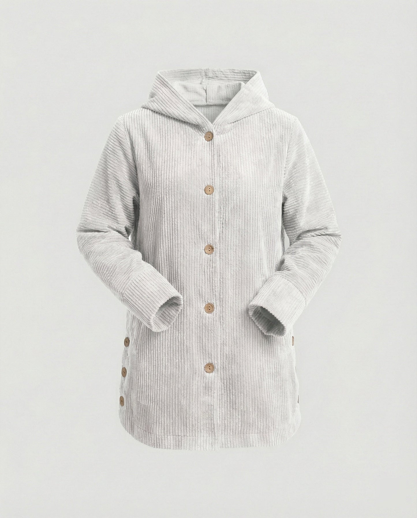 Damen Cordjacke Kapuzenjacke Warm