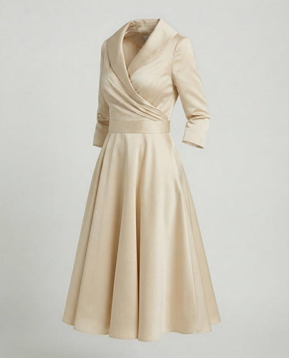 Chices Wickelkleid Mit Weitem Kragen Damen