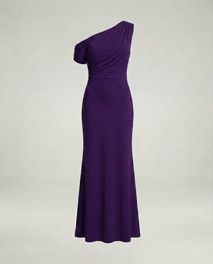 Elegantes Abendkleid Figurbetont Asymmetrisch Lang