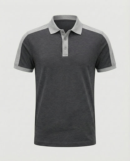 Herren Poloshirt Kontrastkragen Modern Slimfit