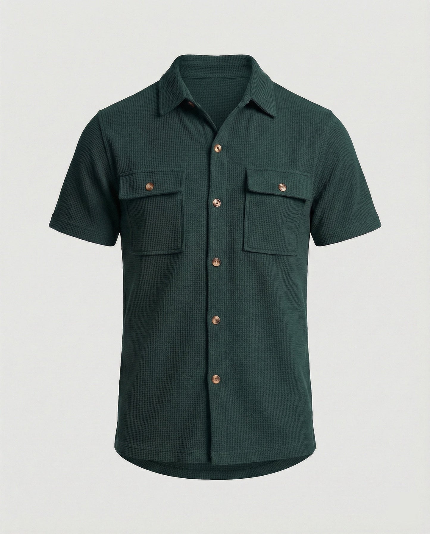 Herren Hemd Kurzarm Strukturstoff Modern