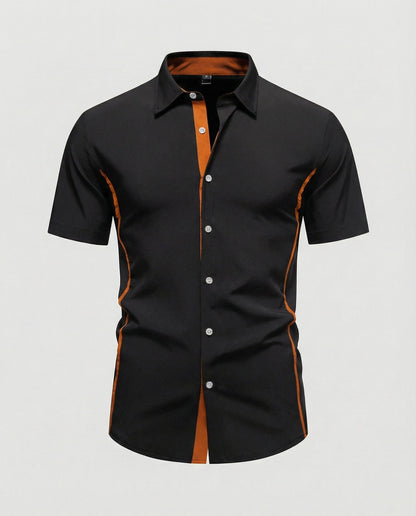 Herren Kurzarmhemd Slim Fit Modern