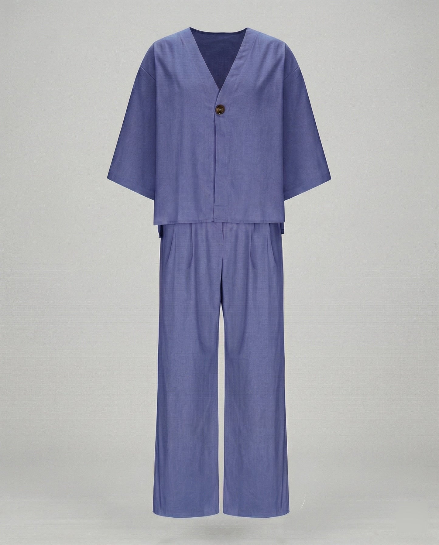 Damen Zweiteiler Oversized Bluse Set Modern