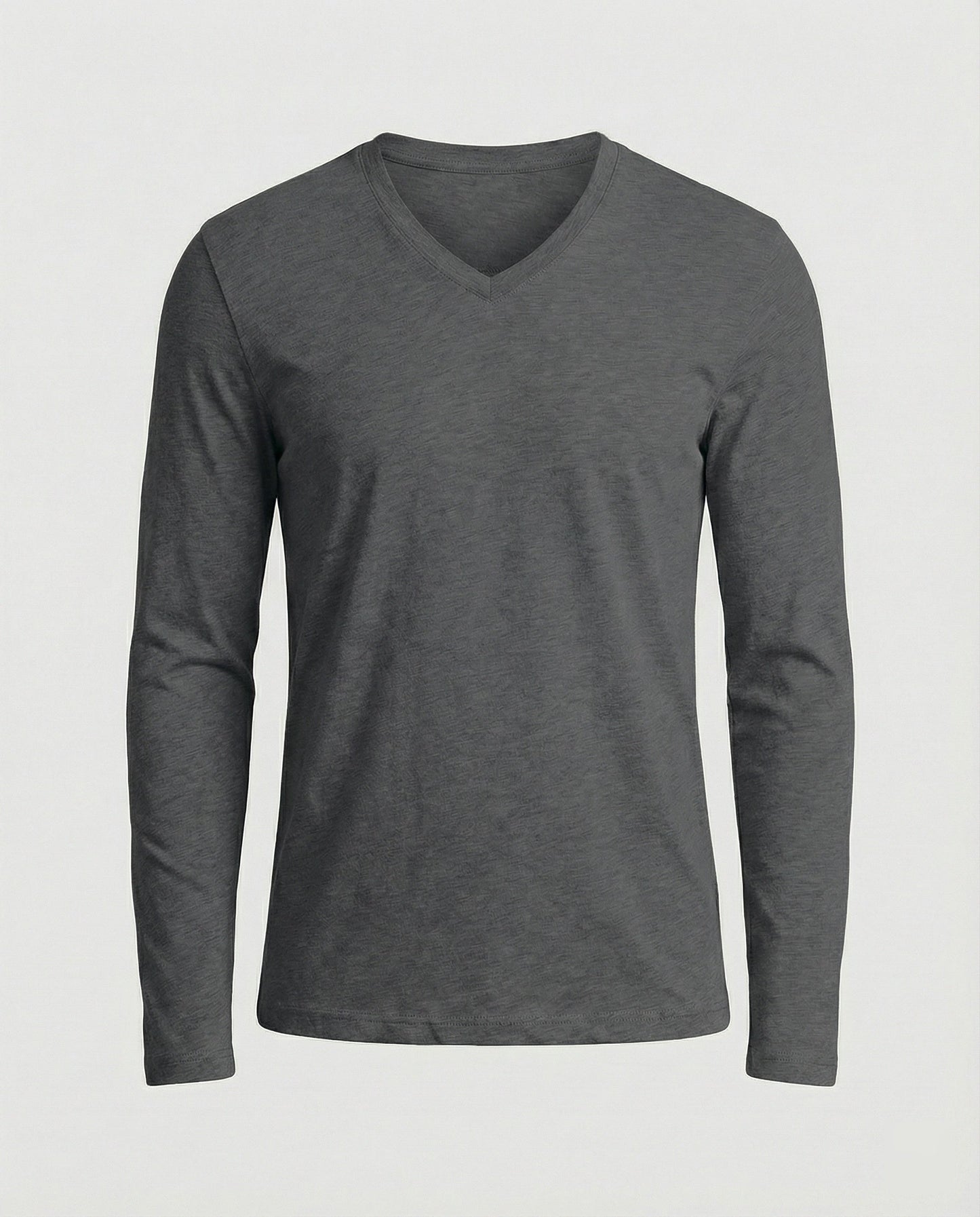 Herren Langarmshirt V-Ausschnitt Modern Trendy