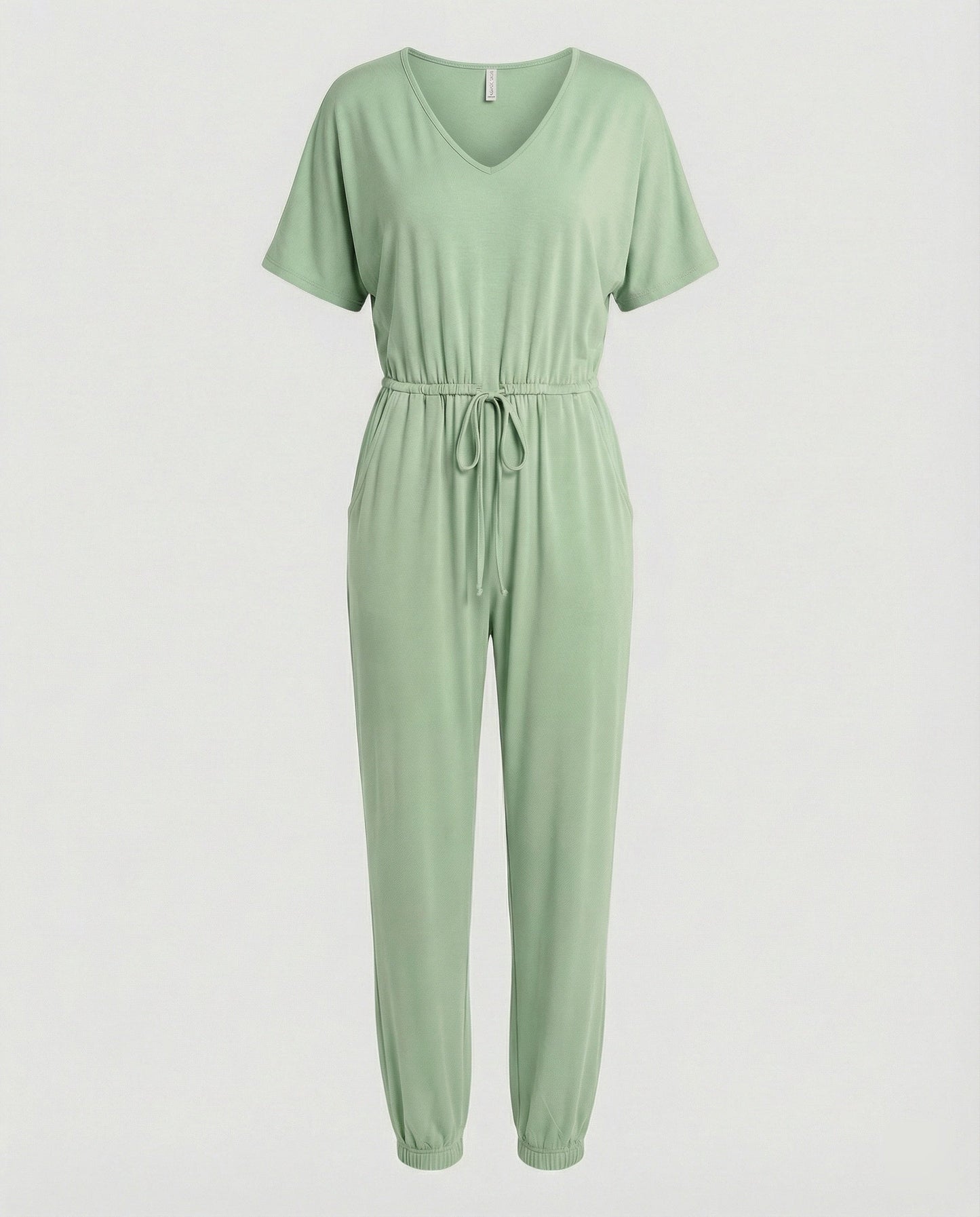 Damen Jumpsuit Leicht Lockerer Schnitt Elastisch