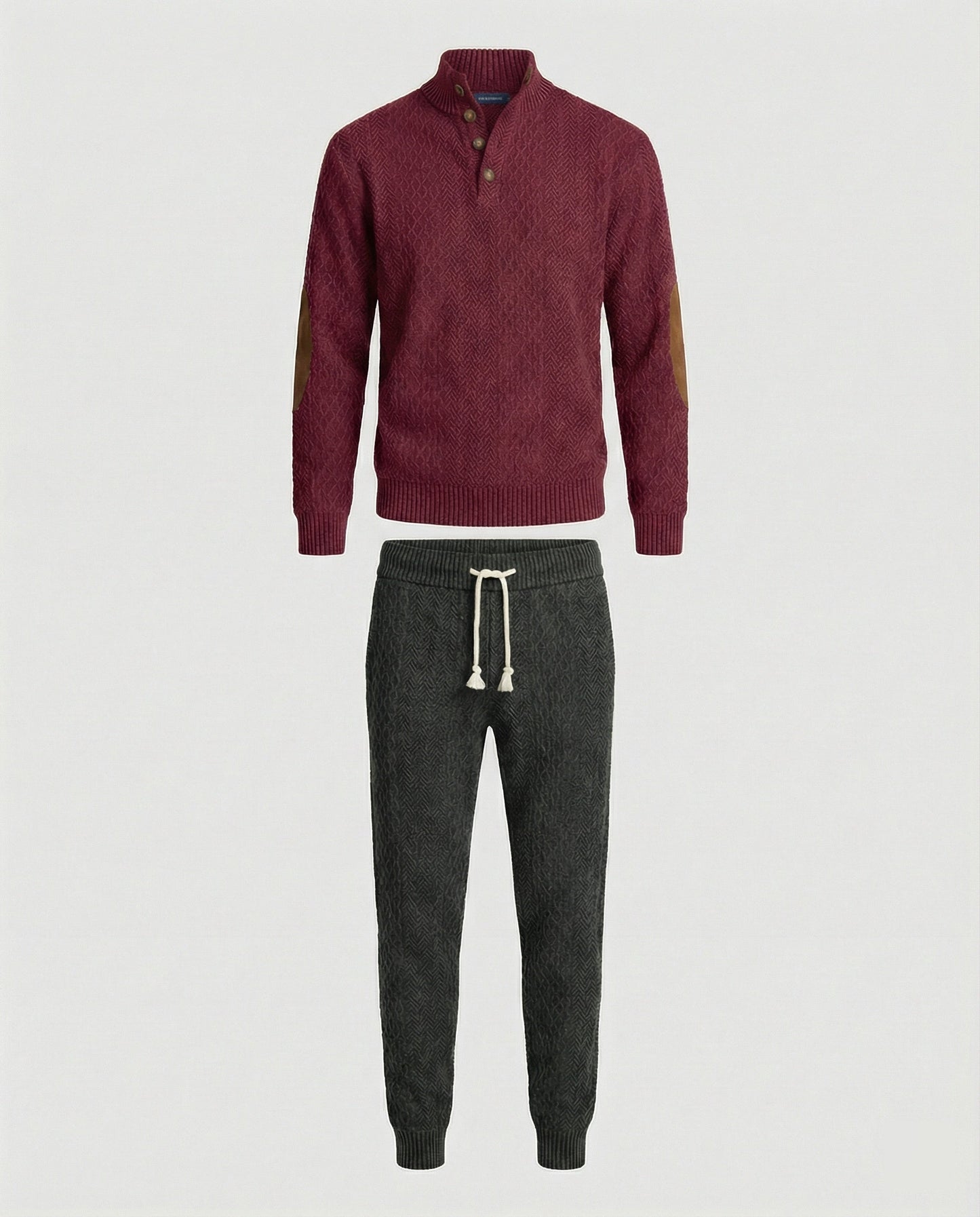 Herren Strickanzug Stehkragen Langarm Modern