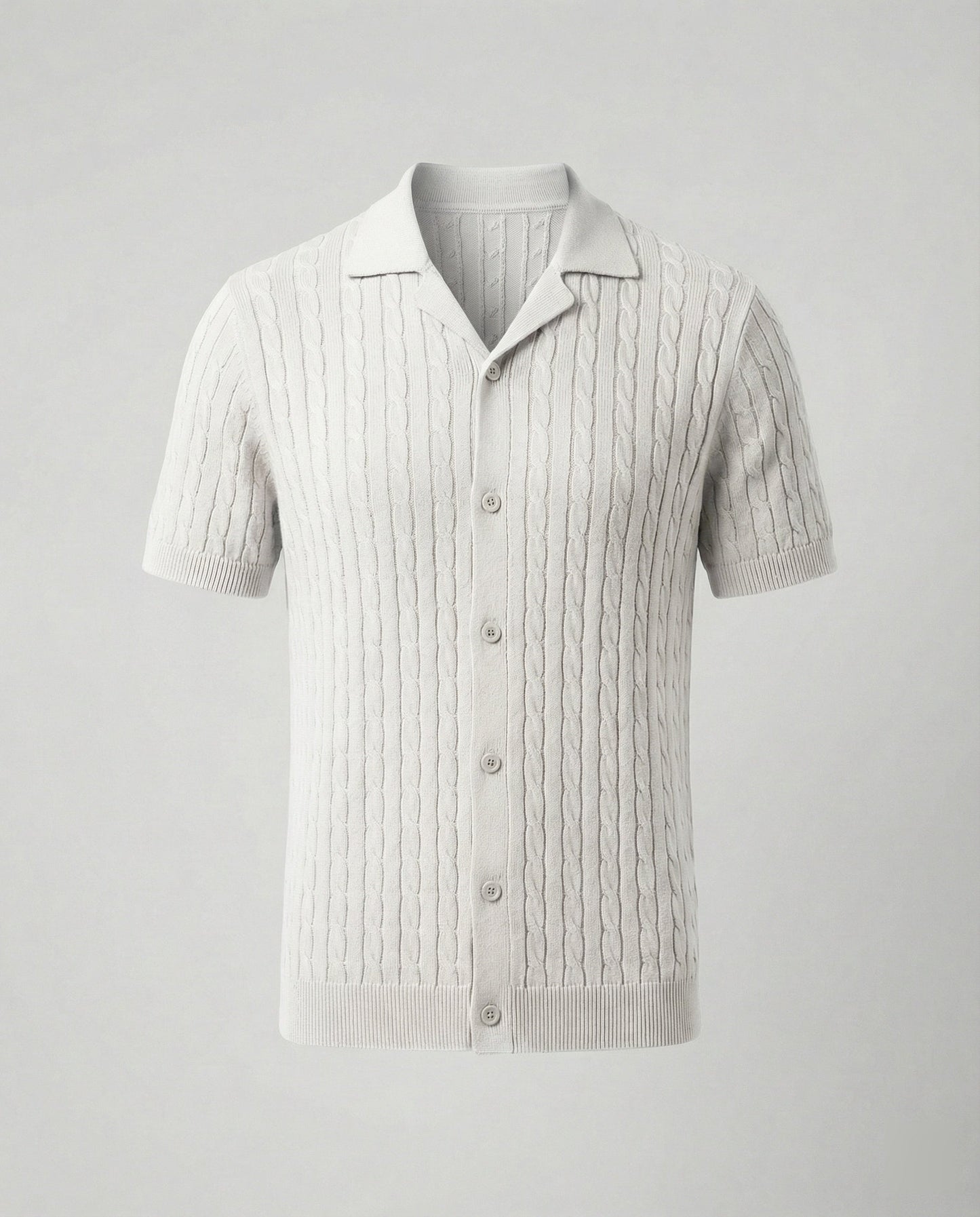Herren Strickhemd Kurzarm Modern Leicht