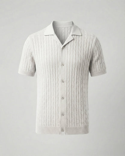 Herren Strickhemd Kurzarm Modern Leicht