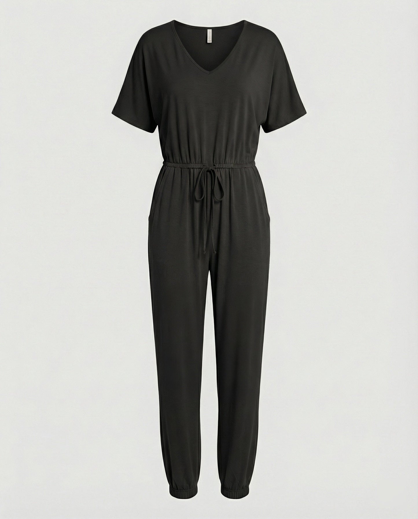 Damen Jumpsuit Leicht Lockerer Schnitt Elastisch
