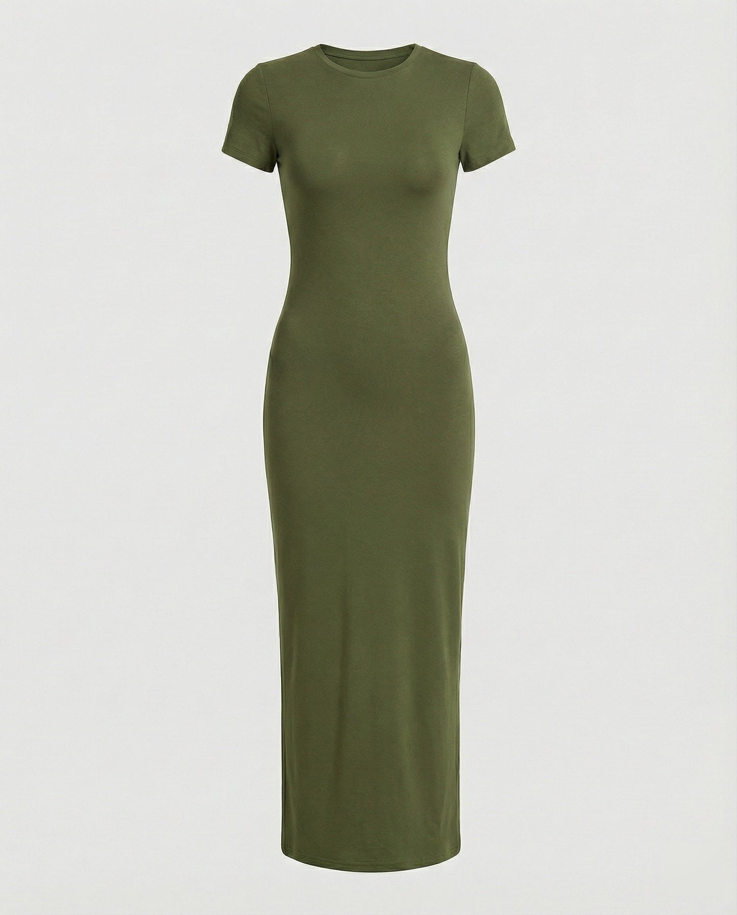 Figurbetontes Maxikleid Damen Kurzärmelig Elegant