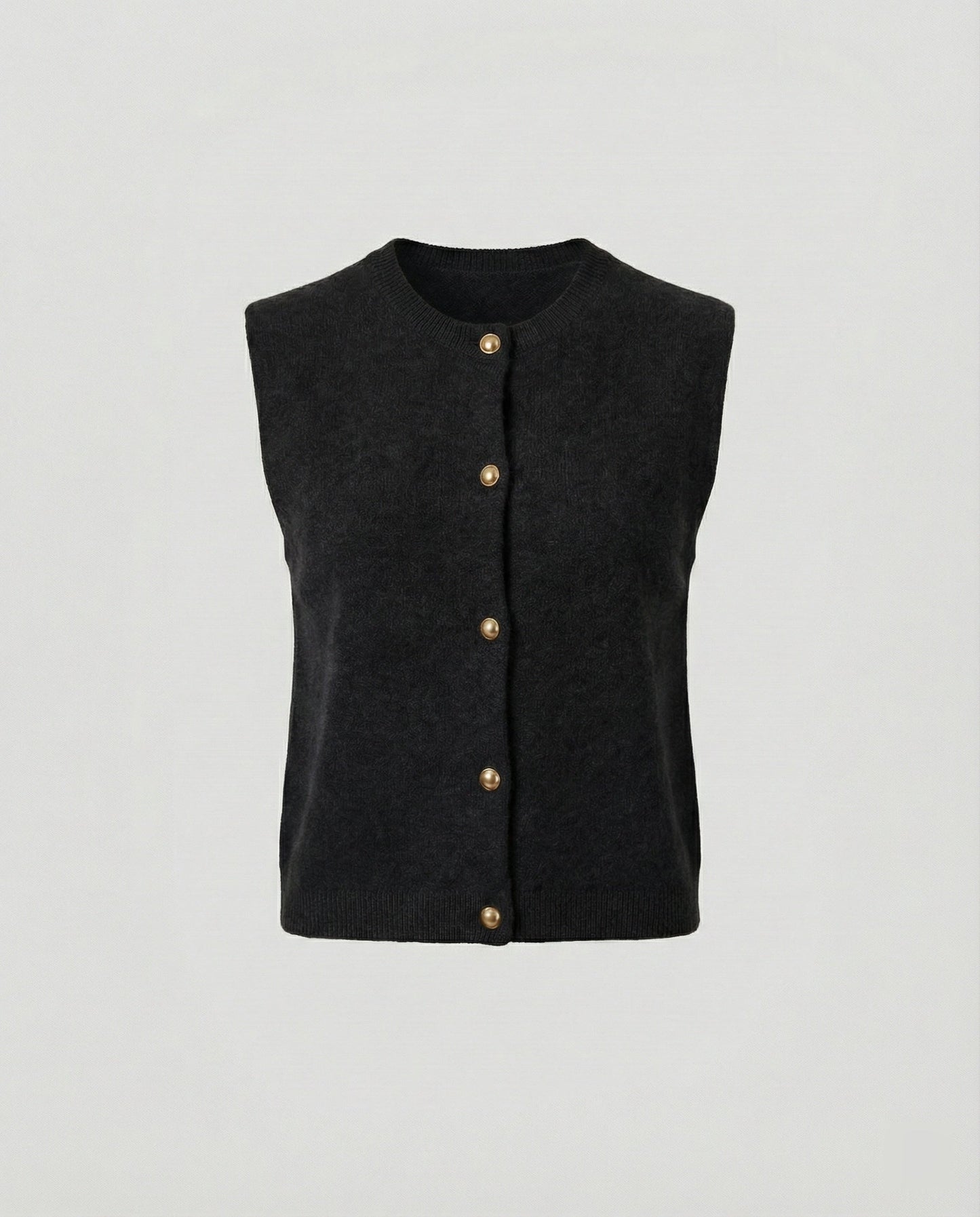 Damen Strickweste Elegante Knopfverschluss Modern