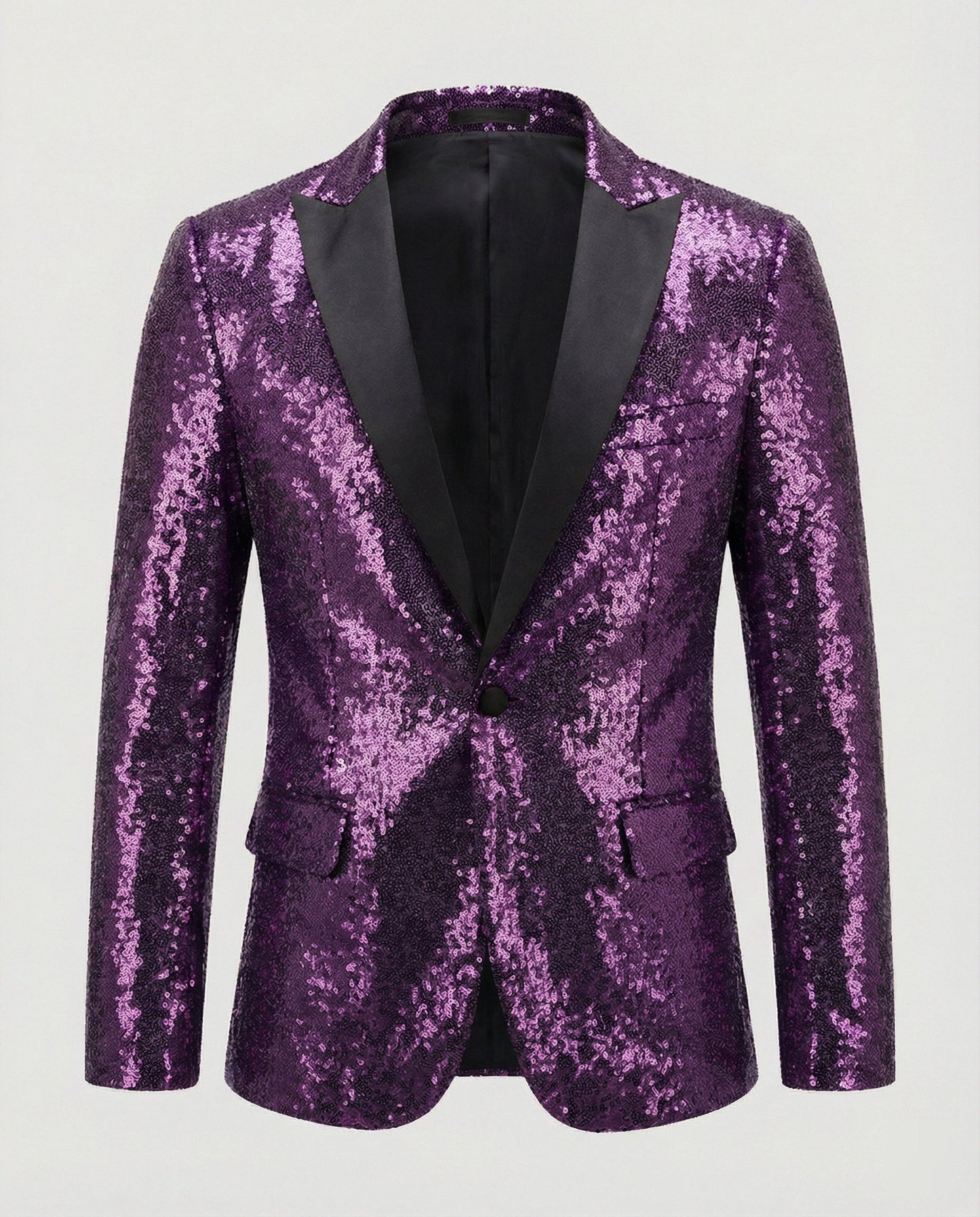 Eleganter Pailletten Blazer Herren Glitzer