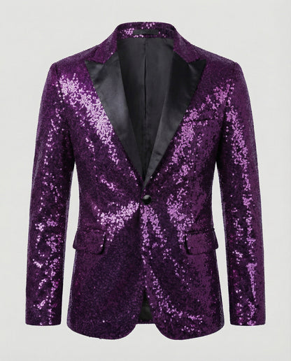 Glamour Blazer Pailletten Damen Jacke